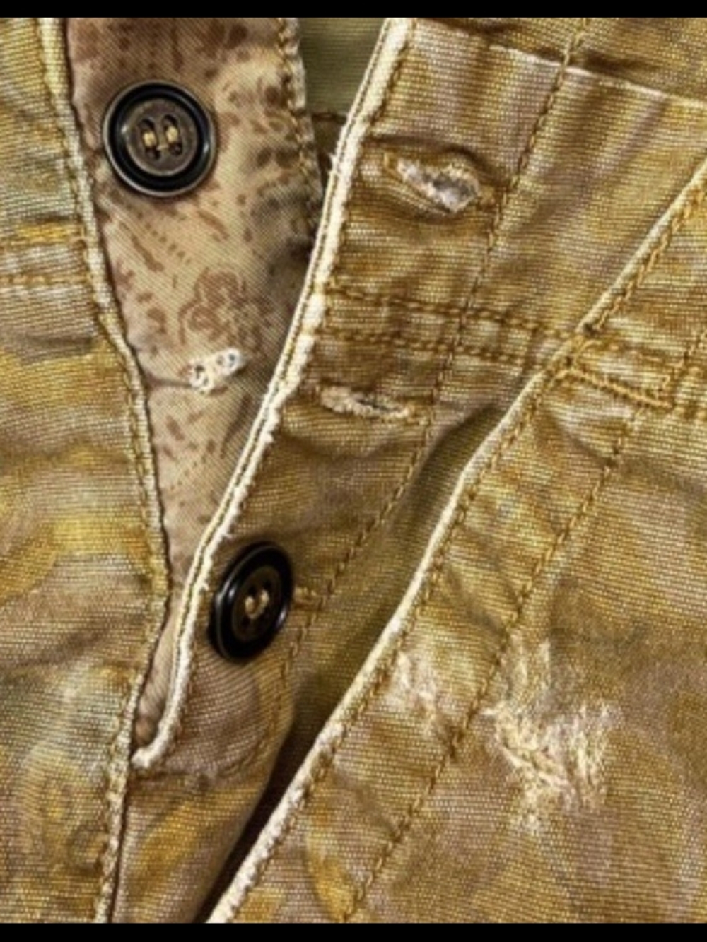 Pilcro Brown Patterned Cotton Overalls - Picture 6 of 6